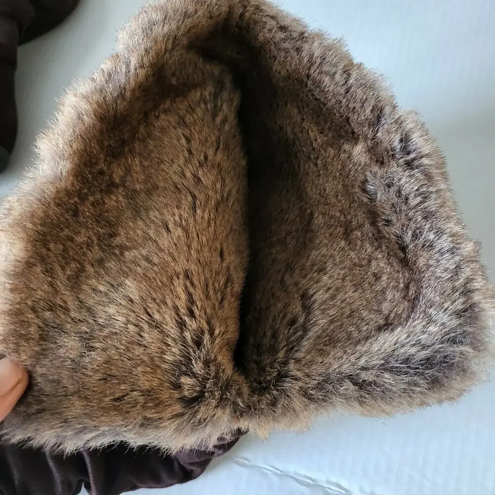 Report Snow Women's Boots Suede Faux Fur Brown Fold Over Convertible Boot Size 9